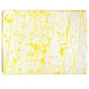 Bullseye Glass Canary and Sunflower Yellow Frit, Sunflower Yellow Streamers on Clear Glass COE90