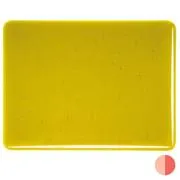 Bullseye Glass Chartreuse Transparent, Double-rolled, 3mm COE90