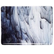 Bullseye Glass Clear, Black Opal Streaky, Double-rolled, 3mm COE90