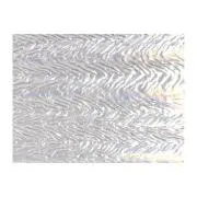 Bullseye Glass Clear Transparent, Herringbone Ripple, Iridescent, 3mm COE90