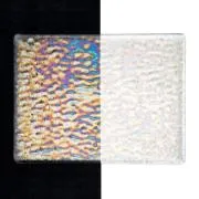 Bullseye Glass Clear Transparent, Soft Ripple Texture, Iridescent, 3mm COE90