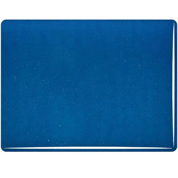 Bullseye Glass Copper Blue Transparent, Thin-rolled, 2mm COE90