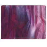 Bullseye Glass Cranberry Pink, Gold Purple, White Streaky, Double-rolled, 3mm COE90