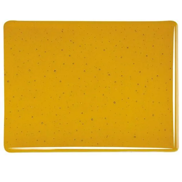 Bullseye Glass Dark Amber Transparent, Thin-rolled, 2mm COE90