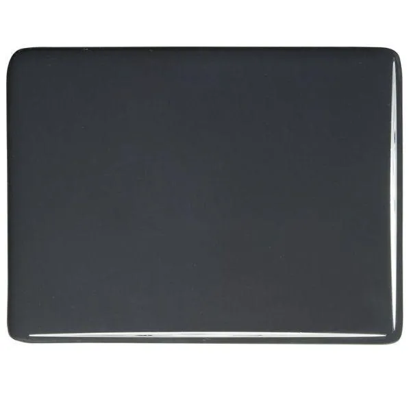 Bullseye Glass Deep Gray Opalescent, Double-rolled, 3mm COE90