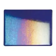 Bullseye Glass Deep Royal Purple Transparent, Rainbow Iridescent, Double-rolled, 3mm COE90