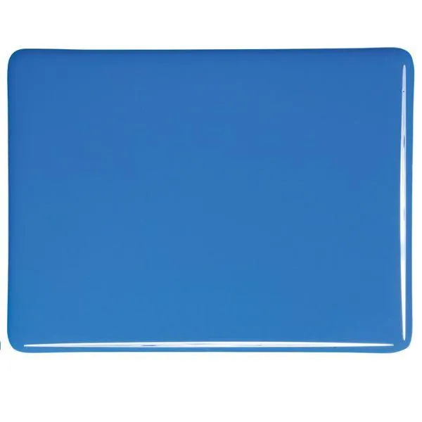 Bullseye Glass Egyptian Blue Opalescent, Thin-rolled, 2mm COE90