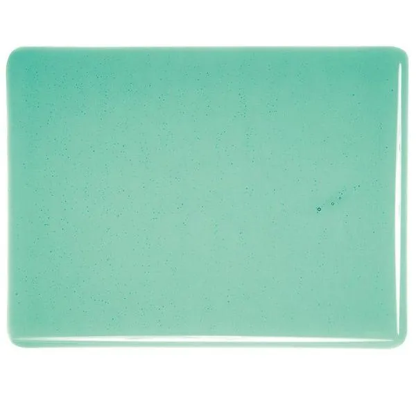 Bullseye Glass Emerald Green Transparent, Thin-rolled, 2mm COE90
