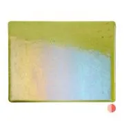 Bullseye Glass Fern Green Transparent, Rainbow Iridescent, Thin-rolled, 2mm COE90
