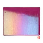Bullseye Glass Fuchsia Transparent, Rainbow Iridescent Thin-rolled, 2mm COE90