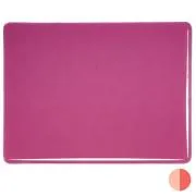 Bullseye Glass Fuchsia Transparent, Thin-rolled, 2mm COE90