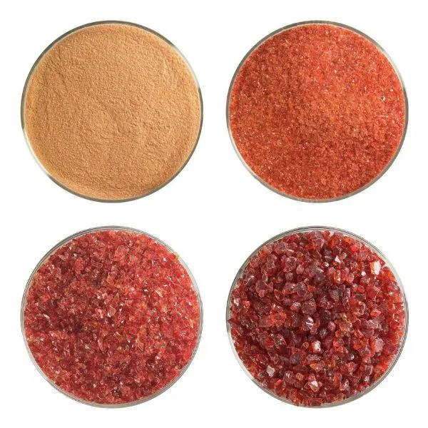 Bullseye Glass Garnet Red Transparent Frit COE90