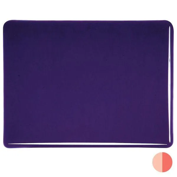 Bullseye Glass Gold Purple Opalescent, Double-rolled, 3mm COE90
