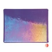 Bullseye Glass Gold Purple Transparent, Rainbow Iridescent Double-rolled, 3mm COE90