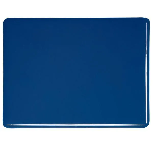 Bullseye Glass Indigo Blue Opalescent, Thin-rolled, 2mm COE90