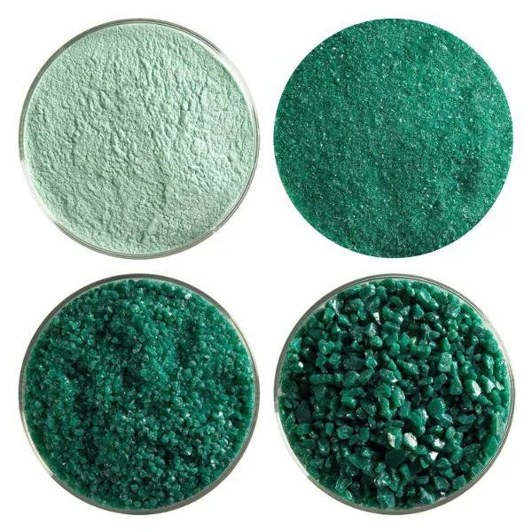 Bullseye Glass Jade Green Opalescent Frit COE90