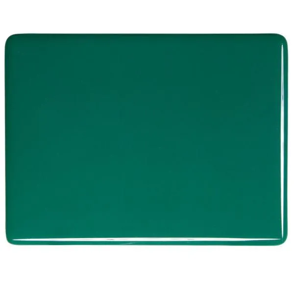 Bullseye Glass Jade Green Opalescent, Thin-rolled, 2mm COE90