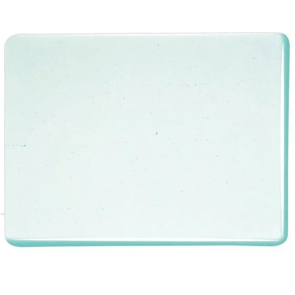 Bullseye Glass Juniper Blue Transparent Tint, Double-rolled, 3mm COE90