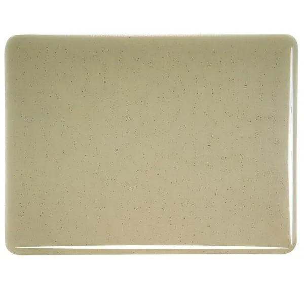 Bullseye Glass Khaki Transparent, Double-rolled, 3mm COE90
