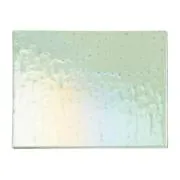 Bullseye Glass Leaf Green Transparent Rainbow Iridescent Thin-rolled 2mm COE90
