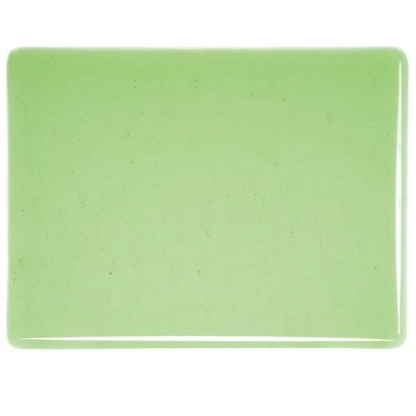 Bullseye Glass Light Green Transparent, Thin-rolled, 2mm COE90