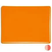 Bullseye Glass Light Orange Transparent, Thin-rolled, 2mm COE90