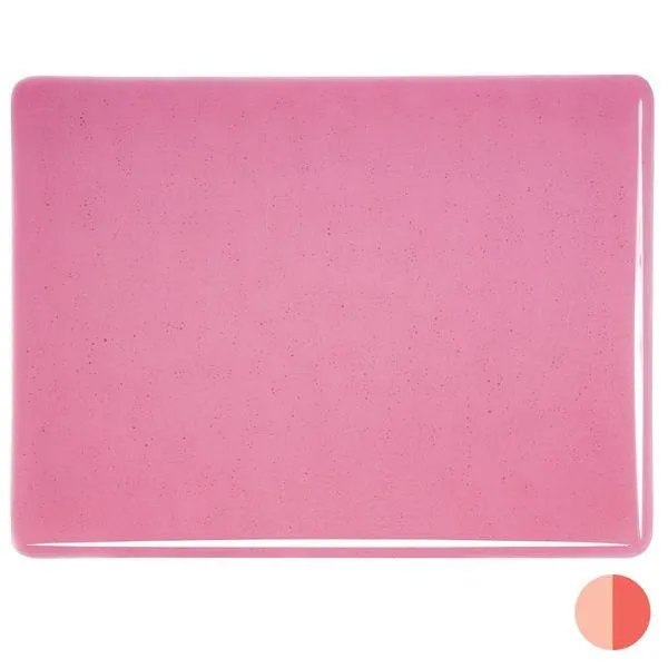 Bullseye Glass Light Pink Transparent, Thin-rolled, 2mm COE90