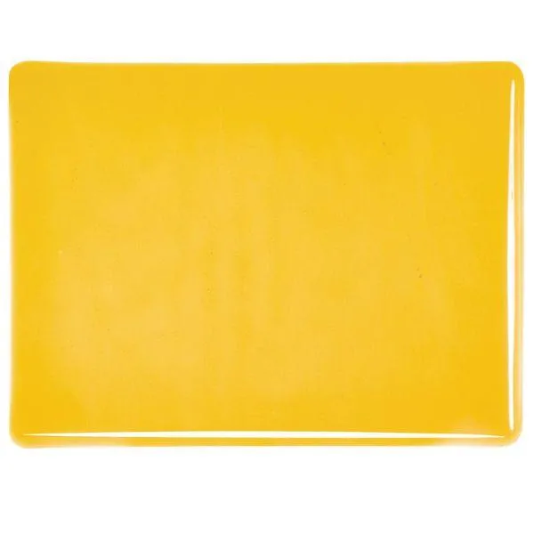 Bullseye Glass Medium Amber Transparent, Thin-rolled, 2mm COE90