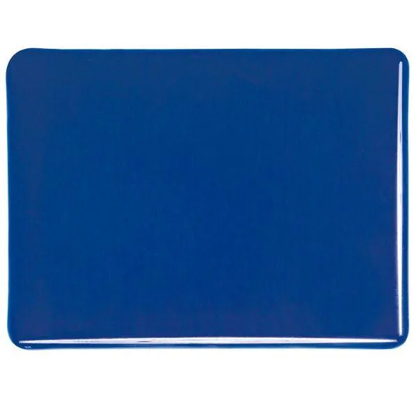 Bullseye Glass Midnight Blue Transparent, Thin-rolled, 2mm COE90