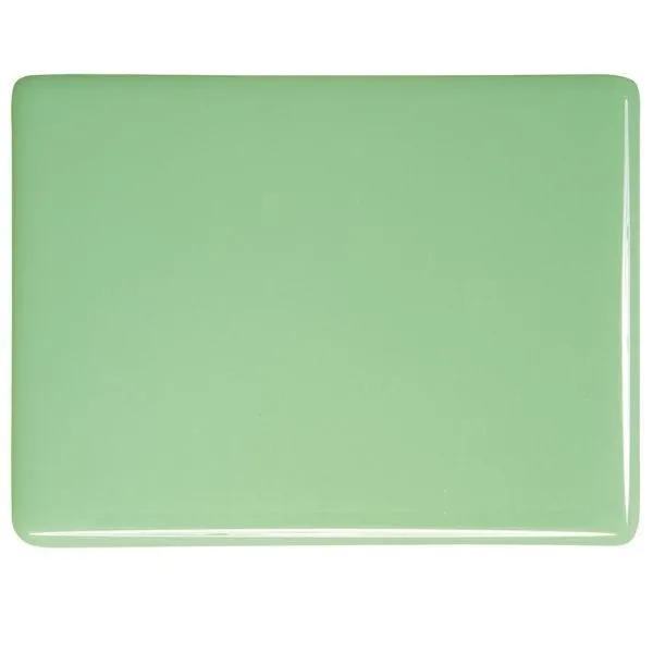 Bullseye Glass Mint Green Opalescent, Double-rolled, 3mm COE90