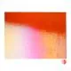 Bullseye Glass Orange Transparent, Rainbow Iridescent Thin-rolled, 2mm COE90