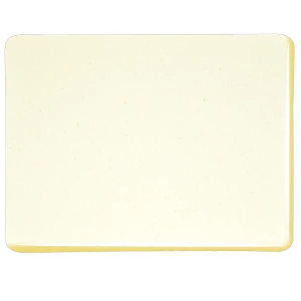 Bullseye Glass Pale Yellow Transparent Tint, Double-rolled, 3mm COE90
