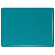 Bullseye Glass Peacock Blue Transparent, Thin-rolled, 2mm COE90