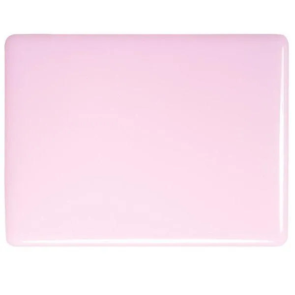 Bullseye Glass Petal Pink Opalescent, Thin-rolled, 2mm COE90