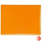 Bullseye Glass Pumpkin Orange Opalescent, Double-rolled, 3mm COE90