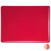 Bullseye Glass Red Transparent, Thin-rolled, 2mm COE90