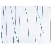 Bullseye Glass Royal Blue Streamers on Clear COE90