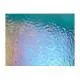 Bullseye Glass Sea Blue Transparent, Rainbow Iridescent, Double-rolled, 3mm COE90
