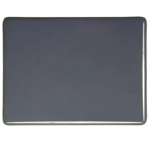 Bullseye Glass Slate Gray Opalescent, Thin-rolled, 2mm COE90