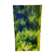 Bullseye Glass Special Production Clear Transparent, Spring Green Transparent, Deep Royal Blue Transparent, Double-rolled, COE90