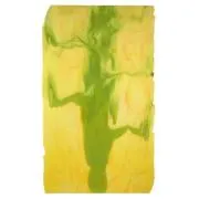 Bullseye Glass Special Production Pumpkin Orange Opalescent with Pea Pod Green Opalescent Infusion, Double-rolled, 3mm COE90