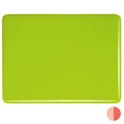 Bullseye Glass Spring Green Opalescent, Double-rolled, 3mm COE90