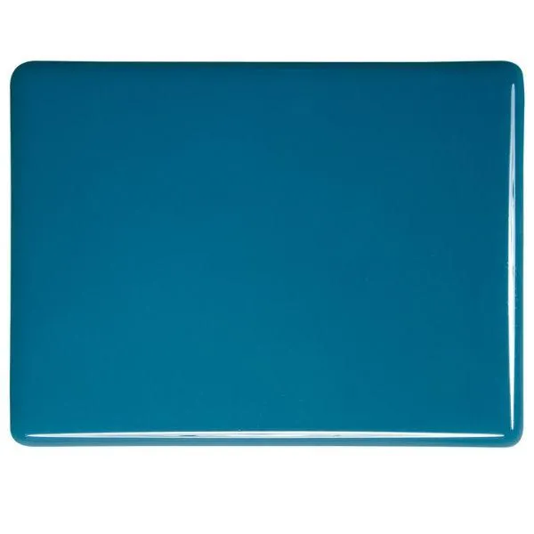 Bullseye Glass Steel Blue Opalescent, Double-rolled, 3mm COE90