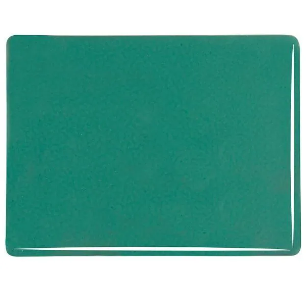 Bullseye Glass Steel Jade Opalescent, Double-rolled, 3mm COE90