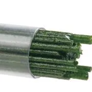 Bullseye Glass Stringers Light Aventurine Green Transparent COE90