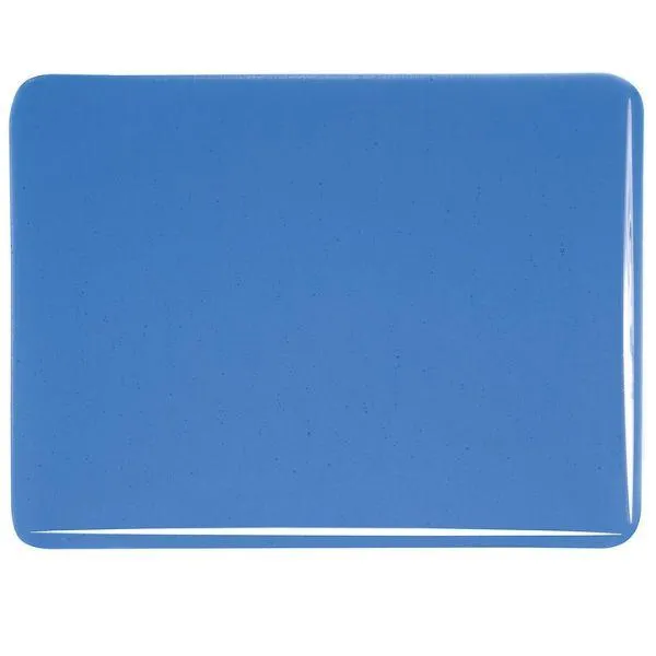 Bullseye Glass True Blue Transparent, Double-rolled, 3mm COE90