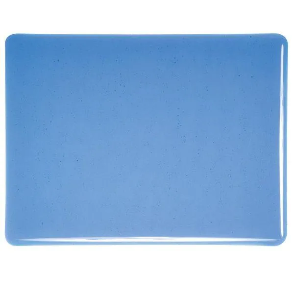 Bullseye Glass True Blue Transparent, Thin-rolled, 2mm COE90