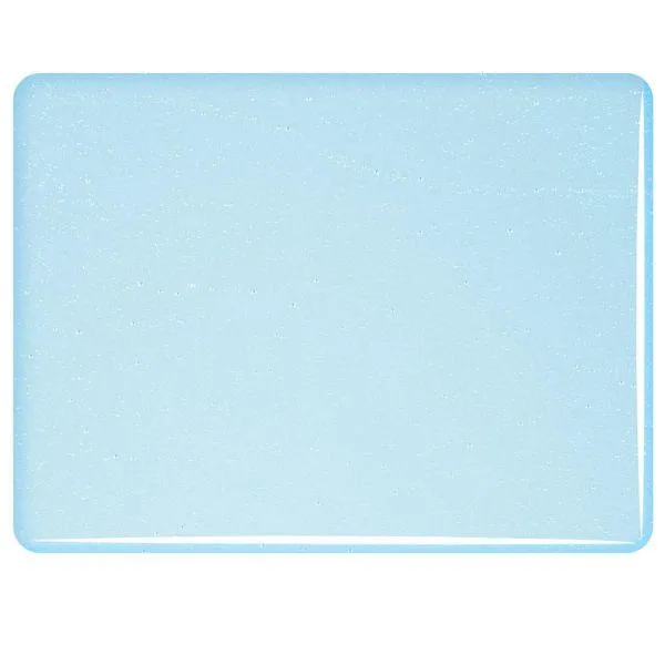 Bullseye Glass Turquoise Blue Transparent Tint, Double-rolled, 3mm COE90