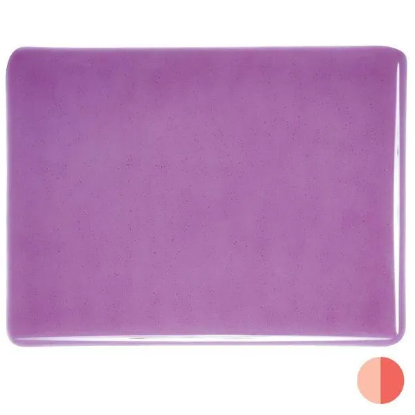 Bullseye Glass Violet Transparent, Thin-rolled, 2mm COE90