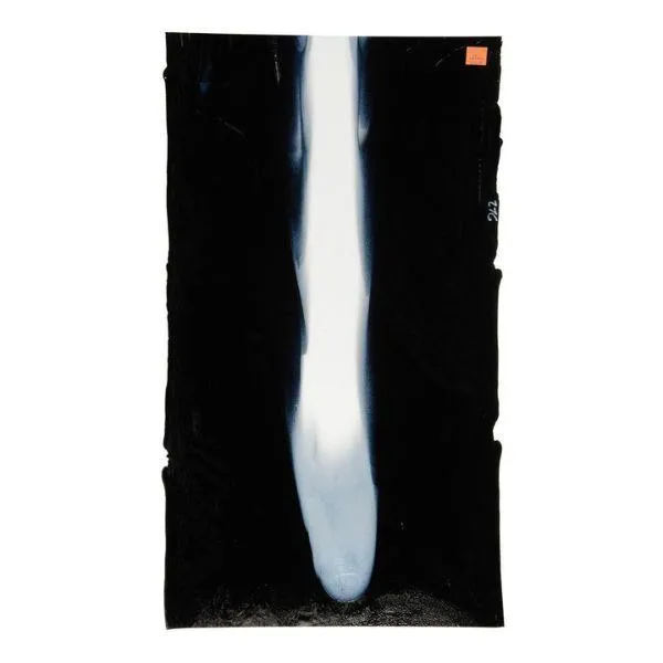 Bullseye Glass White & Black Cascade Streaky 3mm COE90